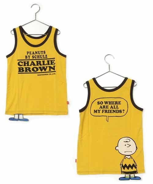 BOOFOOWOO(ブーフーウー)の「Peanutsタンクトップ(タンクトップ・キッズ・レッド/オフホワイト/イエロー・150/140)」の3枚目の写真