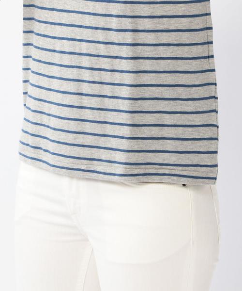 coen（コーエン）の「スラブボーダーポケットTシャツ（Tシャツ/カットソー・レディース・ホワイト/グレー・MEDIUM/LARGE）」の11枚目の写真