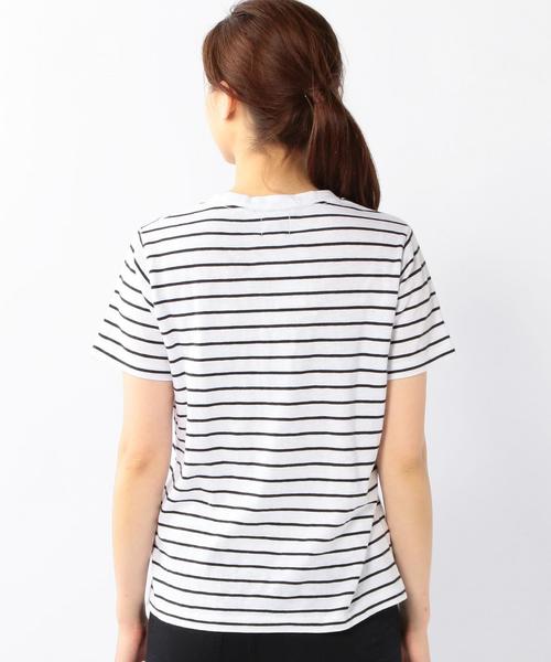 coen（コーエン）の「スラブボーダーポケットTシャツ（Tシャツ/カットソー・レディース・ホワイト/グレー・MEDIUM/LARGE）」の12枚目の写真