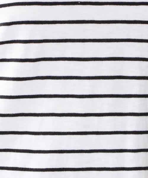 coen（コーエン）の「スラブボーダーポケットTシャツ（Tシャツ/カットソー・レディース・ホワイト/グレー・MEDIUM/LARGE）」の9枚目の写真