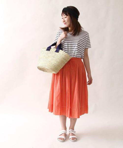 coen（コーエン）の「スラブボーダーポケットTシャツ（Tシャツ/カットソー・レディース・ホワイト/グレー・MEDIUM/LARGE）」の13枚目の写真