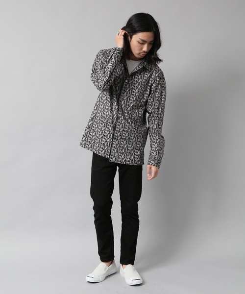 AMERICAN RAG CIE（アメリカンラグシー）の「LIBERTY オープンカラー 長袖シャツ（シャツ/ブラウス・メンズ・ブラック系その他/イエロー系その他・1/2）」の6枚目の写真