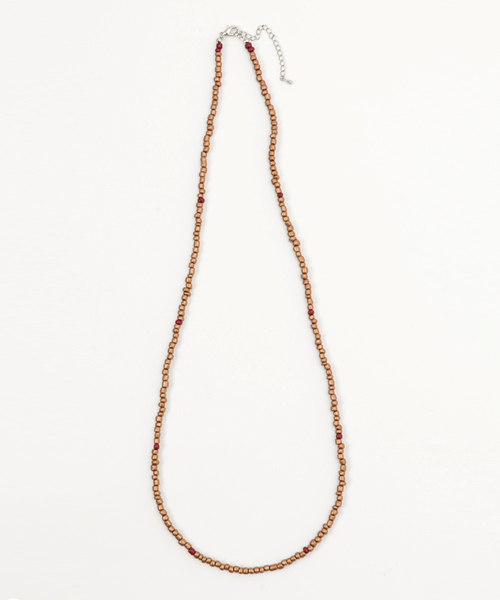 WEGO（ウィゴー）の「WEGO/カラービーズネックレス（ネックレス・メンズ・ワイン/ゴールド/パープル・FREE）」の3枚目の写真