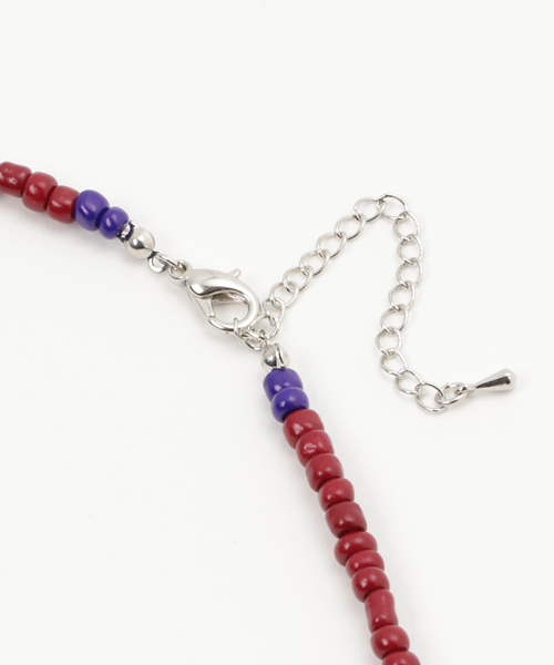 WEGO（ウィゴー）の「WEGO/カラービーズネックレス（ネックレス・メンズ・ワイン/ゴールド/パープル・FREE）」の5枚目の写真