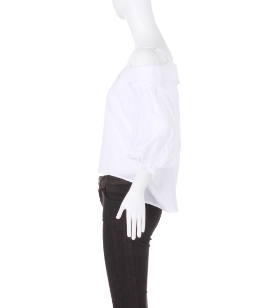 MURUA（ムルーア）の「ハートネックオフショルシャツ（シャツ/ブラウス・レディース・ホワイト/オレンジ/カーキ・FREE）」の13枚目の写真