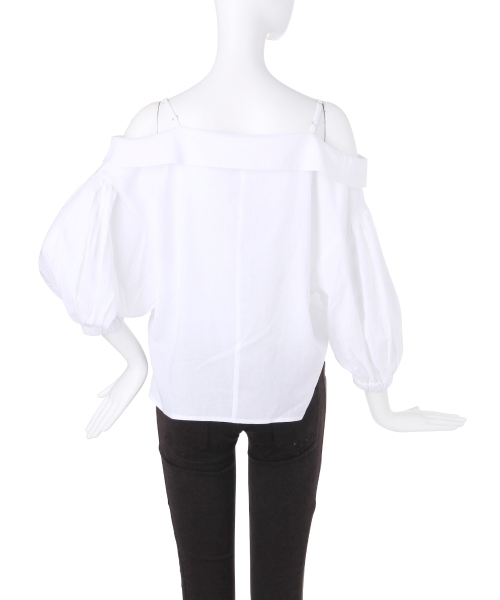 MURUA（ムルーア）の「ハートネックオフショルシャツ（シャツ/ブラウス・レディース・ホワイト/オレンジ/カーキ・FREE）」の14枚目の写真