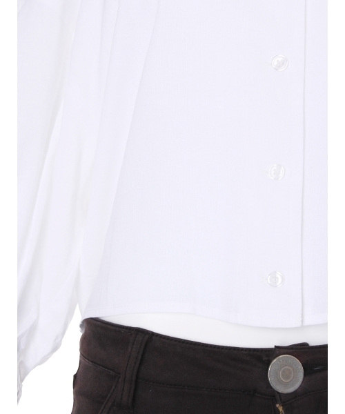 MURUA（ムルーア）の「ハートネックオフショルシャツ（シャツ/ブラウス・レディース・ホワイト/オレンジ/カーキ・FREE）」の11枚目の写真