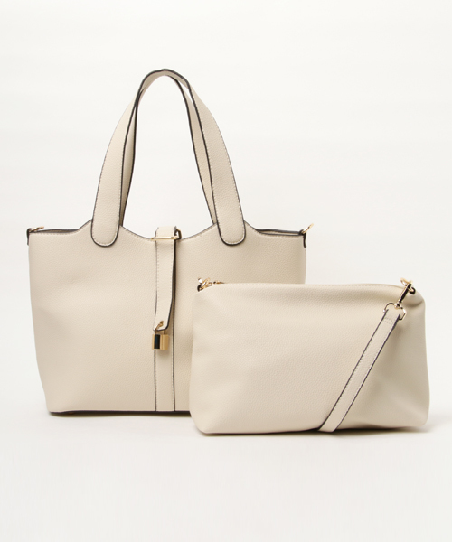 VitaFelice（ヴィータフェリーチェ）の「インナーバッグ付き3wayトートバッグ（ショルダーバッグ・レディース・アイボリー/ベージュ系その他/ブラック/ライトグレー/ベージュ/チョコ・FREE）」の5枚目の写真