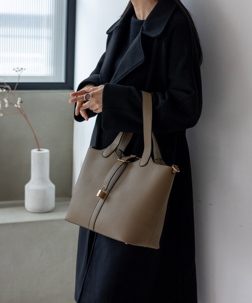 VitaFelice（ヴィータフェリーチェ）の「インナーバッグ付き3wayトートバッグ（ショルダーバッグ・レディース・アイボリー/ベージュ系その他/ブラック/ライトグレー/ベージュ/チョコ・FREE）」の21枚目の写真