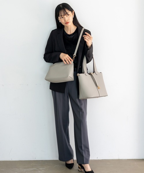 VitaFelice（ヴィータフェリーチェ）の「インナーバッグ付き3wayトートバッグ（ショルダーバッグ・レディース・アイボリー/ベージュ系その他/ブラック/ライトグレー/ベージュ/チョコ・FREE）」の19枚目の写真