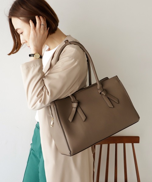 【セール】リボンハンドルトートバッグ（トートバッグ）｜VitaFelice（ヴィータフェリーチェ）