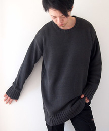 BEATJIVE | クルーネックビッグシルエットローゲージニットセーター(ニット/セーター)