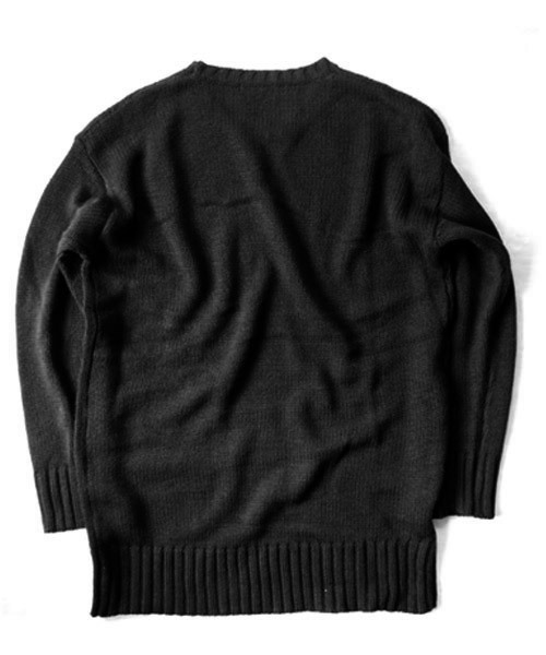 BEATJIVE（ビートジャイブ）の「クルーネックビッグシルエットローゲージニットセーター（ニット/セーター・メンズ・ブラック/ブラック系その他/チャコールグレー・FREE）」の19枚目の写真