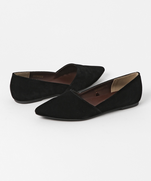 AMERICAN HOLIC（アメリカンホリック）の「スエード調セパレートフラットシューズ（パンプス・レディース・ブラック/ベージュ/レッド/ブルー・L/M/S）」の8枚目の写真