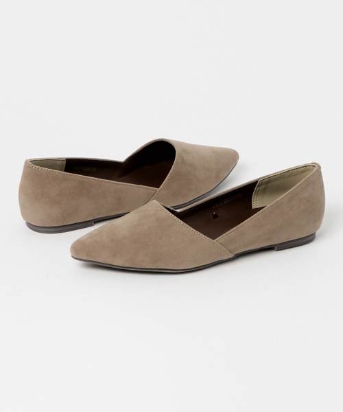 AMERICAN HOLIC（アメリカンホリック）の「スエード調セパレートフラットシューズ（パンプス・レディース・ブラック/ベージュ/レッド/ブルー・L/M/S）」の9枚目の写真