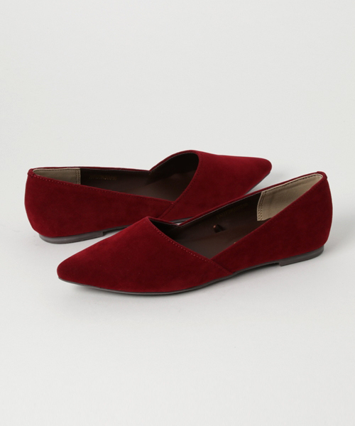 AMERICAN HOLIC（アメリカンホリック）の「スエード調セパレートフラットシューズ（パンプス・レディース・ブラック/ベージュ/レッド/ブルー・L/M/S）」の11枚目の写真