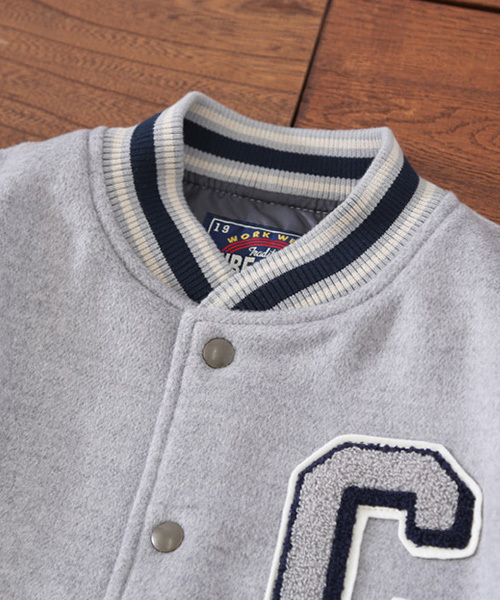 CUBE SUGAR（キューブシュガー）の「メルトン×デニムスタジャン（スタジャン・レディース・ダークグリーン/ネイビー/ボルドー/グレー・M）」の9枚目の写真