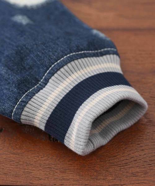 CUBE SUGAR（キューブシュガー）の「メルトン×デニムスタジャン（スタジャン・レディース・ダークグリーン/ネイビー/ボルドー/グレー・M）」の21枚目の写真