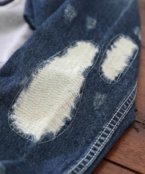 CUBE SUGAR（キューブシュガー）の「メルトン×デニムスタジャン（スタジャン・レディース・ダークグリーン/ネイビー/ボルドー/グレー・M）」の19枚目の写真