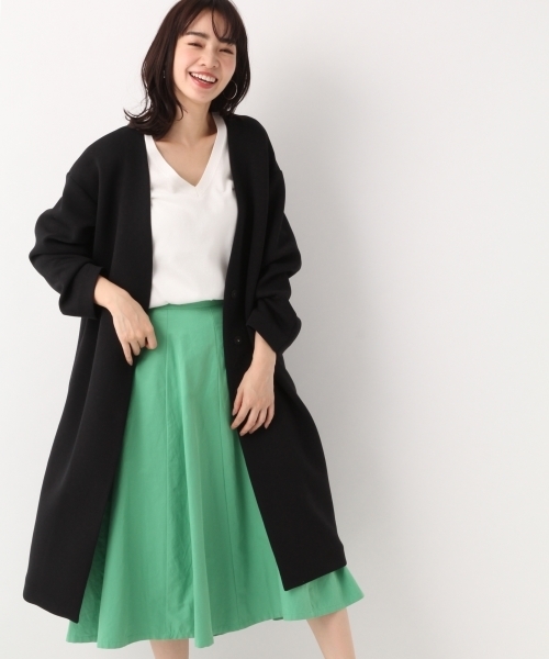 A part by（アパートバイ）の「TRボンディングノーカラーコート 780003（その他アウター・レディース・グレー/ブラック/アイボリー・FREE）」の3枚目の写真