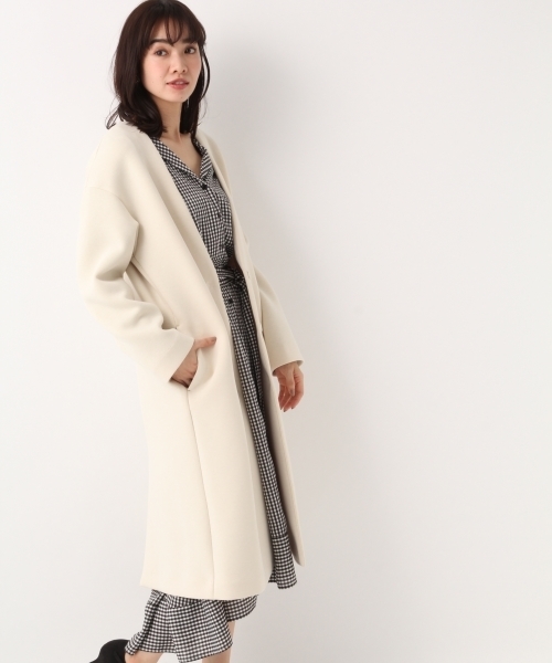 A part by（アパートバイ）の「TRボンディングノーカラーコート 780003（その他アウター・レディース・グレー/ブラック/アイボリー・FREE）」の4枚目の写真