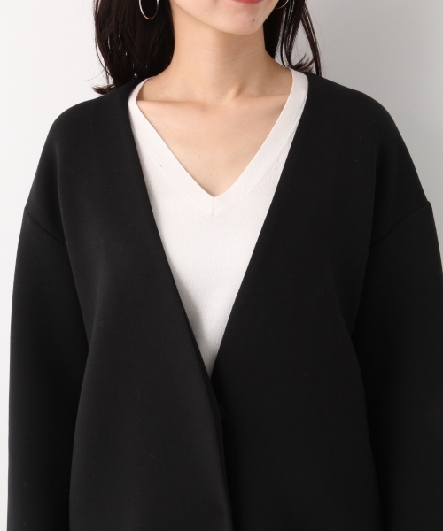 A part by（アパートバイ）の「TRボンディングノーカラーコート 780003（その他アウター・レディース・グレー/ブラック/アイボリー・FREE）」の8枚目の写真