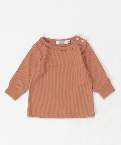 Life Support Products(ライフサポートプロダクツ)の「ワッフル9分袖T(80〜150cm)(Tシャツ/カットソー)」|キャメル