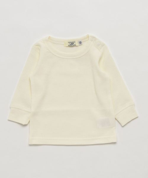 Life Support Products(ライフサポートプロダクツ)の「ワッフル9分袖T(80〜150cm)(Tシャツ/カットソー)」|オフホワイト