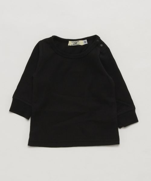 Life Support Products(ライフサポートプロダクツ)の「ワッフル9分袖T(80〜150cm)(Tシャツ/カットソー)」|ブラック