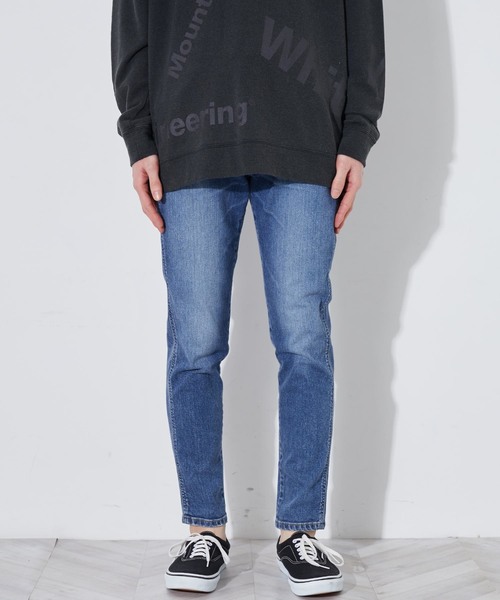 WHITE MOUNTAINEERING（ホワイトマウンテニアリング）の「【White mountaineering】WM×ﾗﾝｸﾞﾗｰ10.5ozｽﾄﾚｯﾁﾃﾞﾆﾑｽﾘﾑﾊﾟﾝﾂ（デニムパンツ・メンズ・ブラック/ブルー・M/L/S）」の3枚目の写真