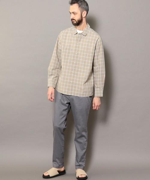 BEAUTY&YOUTH UNITED ARROWS(ビューティーアンドユースユナイテッドアローズ)の「BY タイプライター チェック ワイドフォルム シャツ o(シャツ/ブラウス・メンズ・ベージュ/ロイヤルブルー・SMALL/MEDIUM/LARGE/X-LARGE)」の18枚目の写真