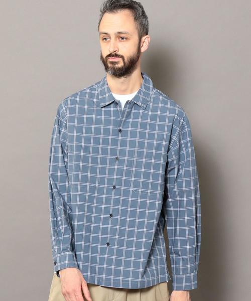 BEAUTY&YOUTH UNITED ARROWS(ビューティーアンドユースユナイテッドアローズ)の「BY タイプライター チェック ワイドフォルム シャツ o(シャツ/ブラウス・メンズ・ベージュ/ロイヤルブルー・SMALL/MEDIUM/LARGE/X-LARGE)」の17枚目の写真