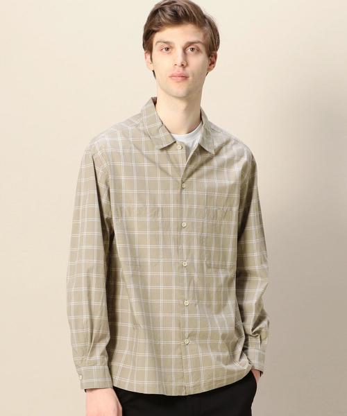 BEAUTY&YOUTH UNITED ARROWS(ビューティーアンドユースユナイテッドアローズ)の「BY タイプライター チェック ワイドフォルム シャツ o(シャツ/ブラウス・メンズ・ベージュ/ロイヤルブルー・SMALL/MEDIUM/LARGE/X-LARGE)」の14枚目の写真