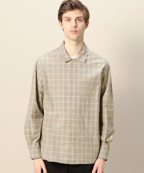 BEAUTY&YOUTH UNITED ARROWS(ビューティーアンドユースユナイテッドアローズ)の「BY タイプライター チェック ワイドフォルム シャツ o(シャツ/ブラウス・メンズ・ベージュ/ロイヤルブルー・SMALL/MEDIUM/LARGE/X-LARGE)」の12枚目の写真