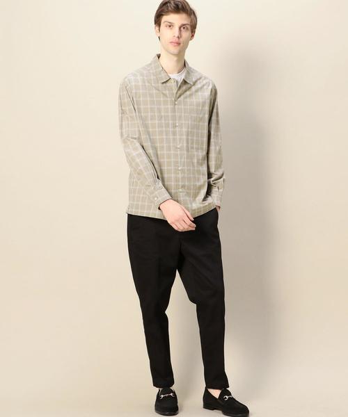 BEAUTY&YOUTH UNITED ARROWS(ビューティーアンドユースユナイテッドアローズ)の「BY タイプライター チェック ワイドフォルム シャツ o(シャツ/ブラウス・メンズ・ベージュ/ロイヤルブルー・SMALL/MEDIUM/LARGE/X-LARGE)」の10枚目の写真