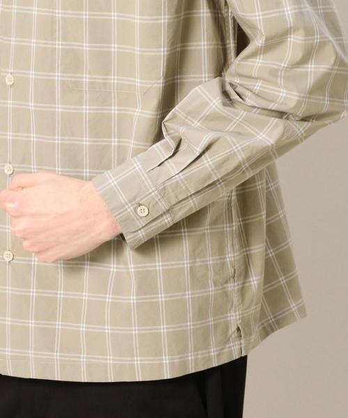 BEAUTY&YOUTH UNITED ARROWS(ビューティーアンドユースユナイテッドアローズ)の「BY タイプライター チェック ワイドフォルム シャツ o(シャツ/ブラウス・メンズ・ベージュ/ロイヤルブルー・SMALL/MEDIUM/LARGE/X-LARGE)」の8枚目の写真