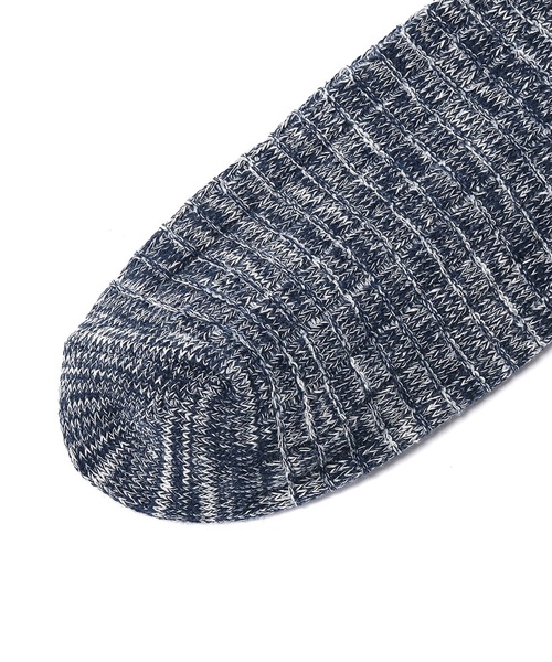 Right-on（ライトオン）の「【BASIC SOCKS】トップトリコロールライン柄クォーターソックス（ソックス/靴下・レディース・オフホワイト/ネイビー・23-25）」の5枚目の写真