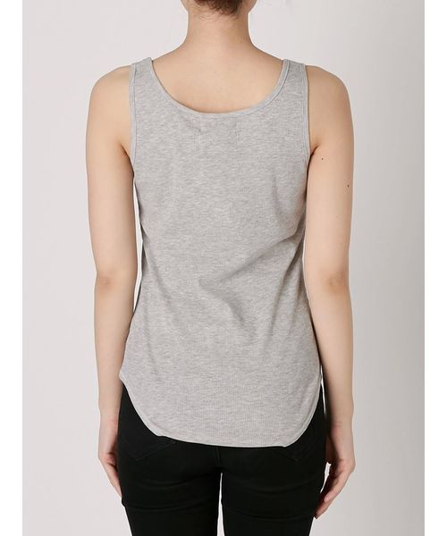 Ungrid（アングリッド）の「BASICテレコタンク（タンクトップ・レディース・オフホワイト/ライトグレー/ブラック・FREE）」の4枚目の写真