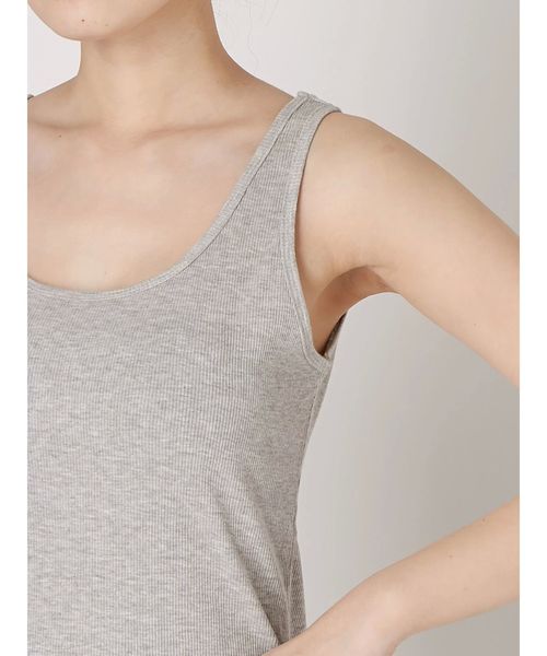 Ungrid（アングリッド）の「BASICテレコタンク（タンクトップ・レディース・オフホワイト/ライトグレー/ブラック・FREE）」の8枚目の写真