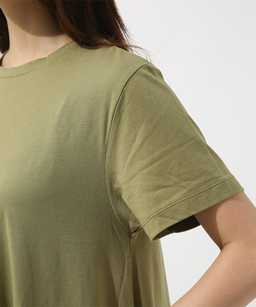 AZUL by moussy（アズールバイマウジー）の「Tシャツ Dress（ワンピース・レディース・ライトカーキ/ホワイト/ブラック・MEDIUM/SMALL）」の11枚目の写真