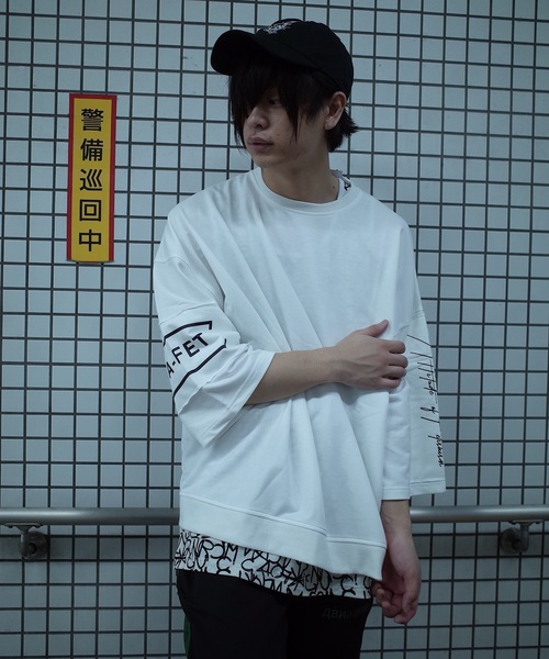 AFYF（エーエフワイエフ）の「rovtski 【ビッグシルエット】AFYFOVERSWEAT（スウェット・メンズ・ホワイト/ブラック/ピンク・FREE）」の7枚目の写真