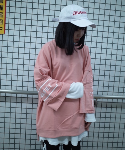 AFYF（エーエフワイエフ）の「rovtski 【ビッグシルエット】AFYFOVERSWEAT（スウェット・メンズ・ホワイト/ブラック/ピンク・FREE）」の12枚目の写真