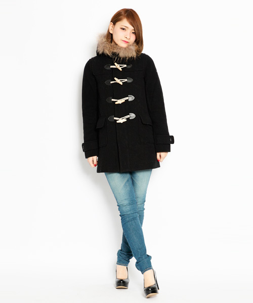 X-girl（エックスガール）の「LONG DUFFEL COAT（ダッフルコート