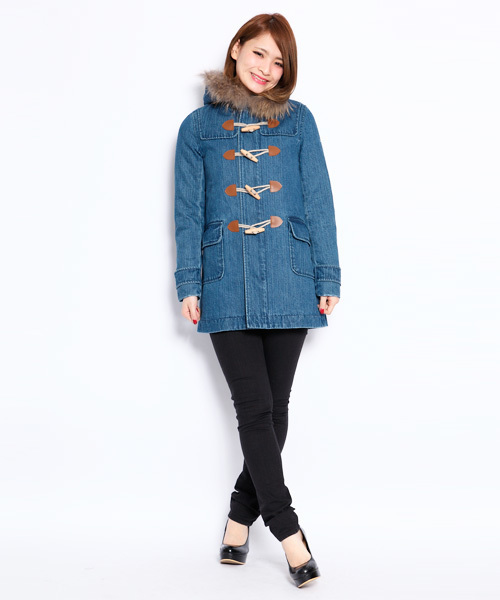 X-girl（エックスガール）の「LONG DUFFEL COAT（ダッフルコート