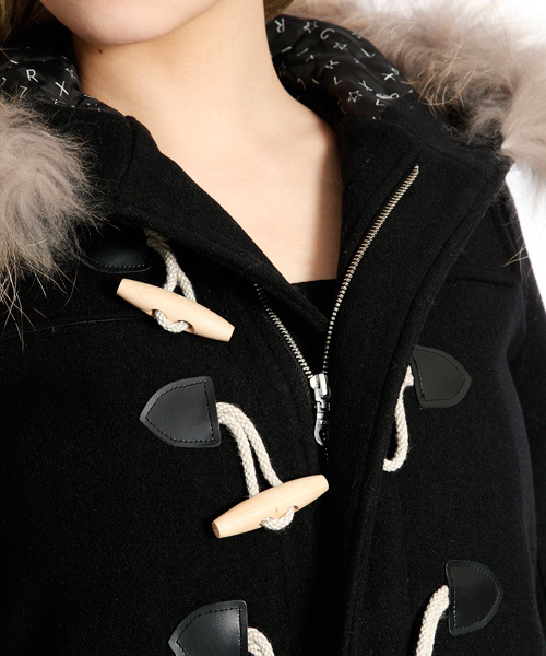 X-girl（エックスガール）の「LONG DUFFEL COAT（ダッフルコート