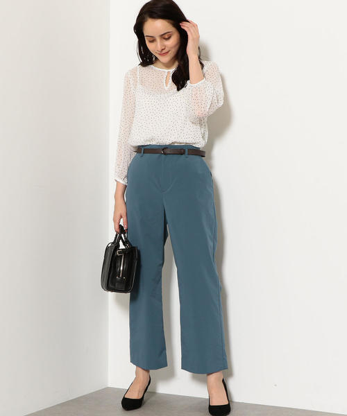 green label relaxing（グリーンレーベルリラクシング）の「CS フロッキー ドット ブラウス（シャツ/ブラウス・レディース・ブラック/オフホワイト/オレンジ系その他・FREE）」の12枚目の写真