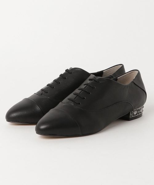 V SEVEN TWELVE THIRTY(ヴィセヴントゥエルヴサーティ)の「ビジューヒールレースアップドレスシューズ(パンプス・レディース・ブラック/ブラック系その他/Black/グレー・22.5cm/23cm/23.5cm/24cm/24.5cm)」の2枚目の写真