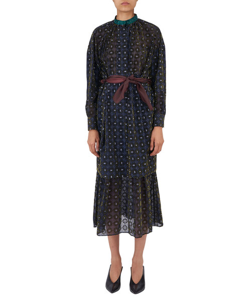 Ponti ポンティ の Ponti Flock Print ロングドレス ワンピース Wear