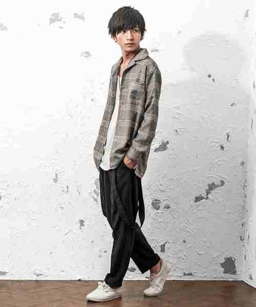 MinoriTY(マイノリティ)の「ビッグシルエットチェックシャツ オープンカラー(シャツ/ブラウス・メンズ・ブラウン/ブルー・M/L)」の9枚目の写真