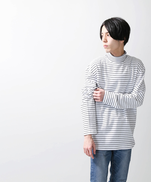 WEGO（ウィゴー）の「WEGO/ソフトタッチタートルネックカットソー（Tシャツ/カットソー・メンズ・ホワイト/ブラック/ベージュ/ホワイト系その他5・SMALL/MEDIUM/LARGE）」の22枚目の写真